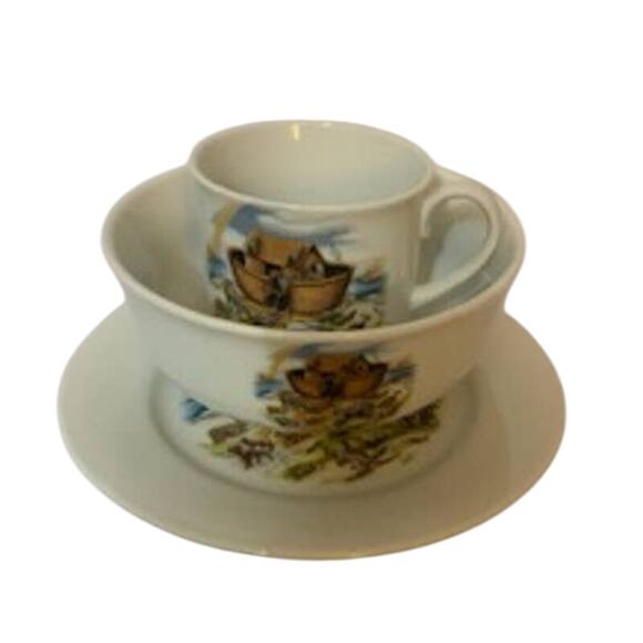 Noah's Ark 3 piece Childs Cup/Bowl/Plate Set - Picture 1 of 7